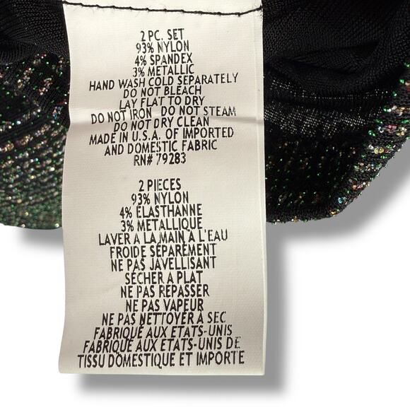 Alex Evenings 2-piece Jacket Tank Shell Glitter Stripe Shirt Set Size Small - Picture 5 of 5